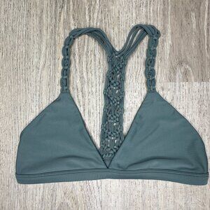 Mikoh Crochet Braided Racerback Swim Bikini Top Size Large